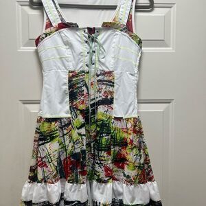 C’Fait Pour Vous Corset Dress Sz 3 babydoll ruffled Fairycore Registered Design